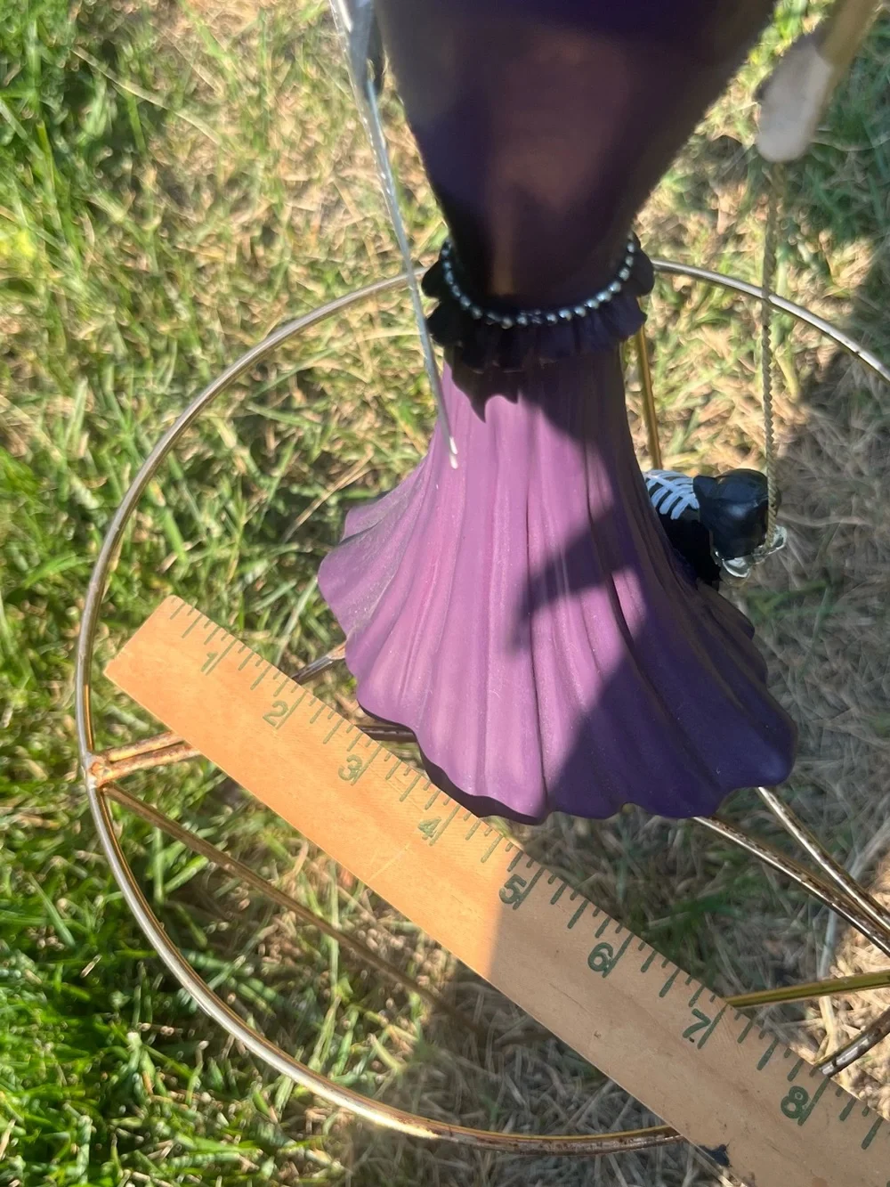 Elegant Purple Witch Figurine Decorative Accent